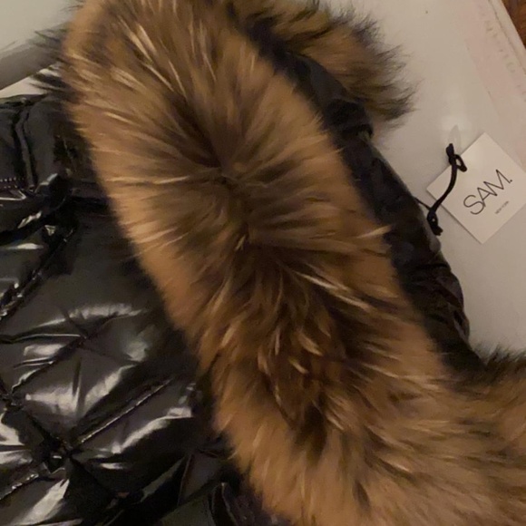 Sam Blake coat with fur JET - Picture 3 of 3
